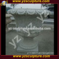 beautiful outdoor small Chinese white marble flower pot for sale